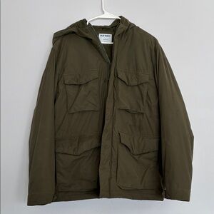 Old Navy Men's Hooded Field Jacket in Olive Green